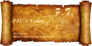 Pál Timon névjegykártya